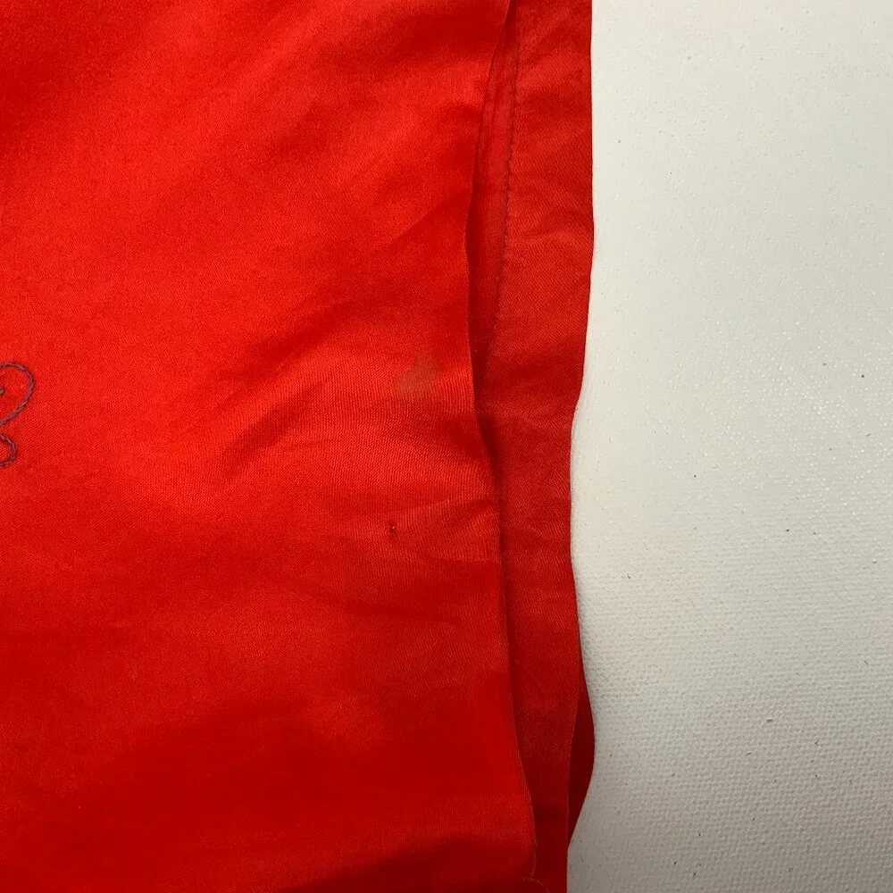 Vintage 50s - 60s Silk Layered Red Embroidered Kimono Robe Sz M - Picture 16 of 16